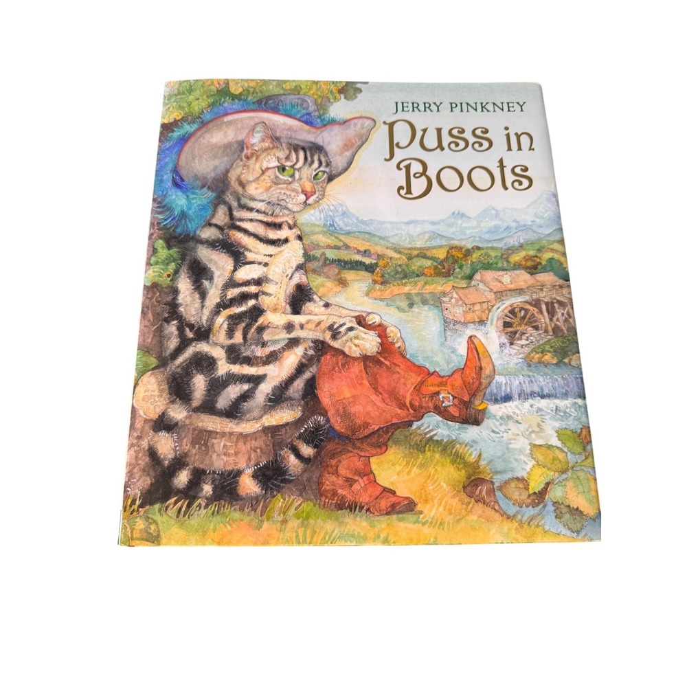 Puss in Boots by Jerry Pinkney Hardcover Childrens Book 2012 Watercolor 1st Ed